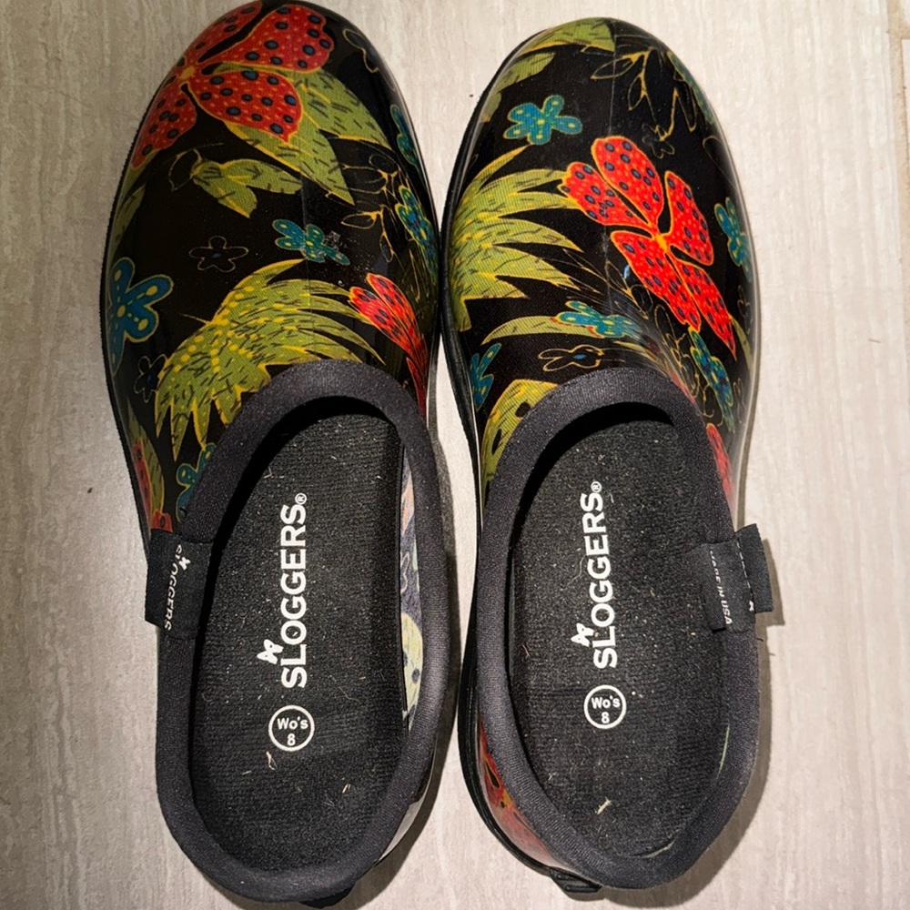 Sloggers Black and Red Mules Comfortable Clogs